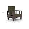 Solid Wood 1 Seater Wooden Sofa Set for Living Room Furniture Fabric 1 Seater Sofa