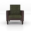 Solid Wood 1 Seater Wooden Sofa Set for Living Room Furniture Fabric 1 Seater Sofa