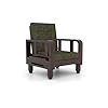 Solid Wood 1 Seater Wooden Sofa Set for Living Room Furniture Fabric 1 Seater Sofa