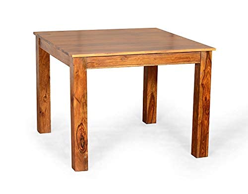 Sheesham Wood Dining Table(34x34) with 4 Chairs | 4 Seater Dining Set | Wooden Dining Table with Chair - Dining Room Furniture