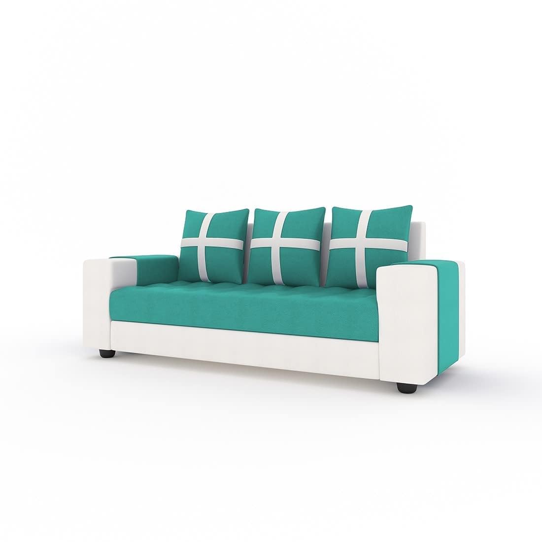 5 Seater Fabric Sofa Set for Living Room Furniture | 3 + 1 + 1 Sofa Set | Wooden Sofa for Home & Office