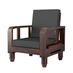 Solid Wood 1 Seater Wooden Sofa Set for Living Room Furniture | Sofa for Home & Office | 1 Seater Sofa