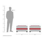 8 Seater Sofa Set, L Shape Sofa (Right Facing) 2 Ottoman, 6 Small Pillow with Coffee Table for Living Room Furniture | Sofa for Home & Office Furniture