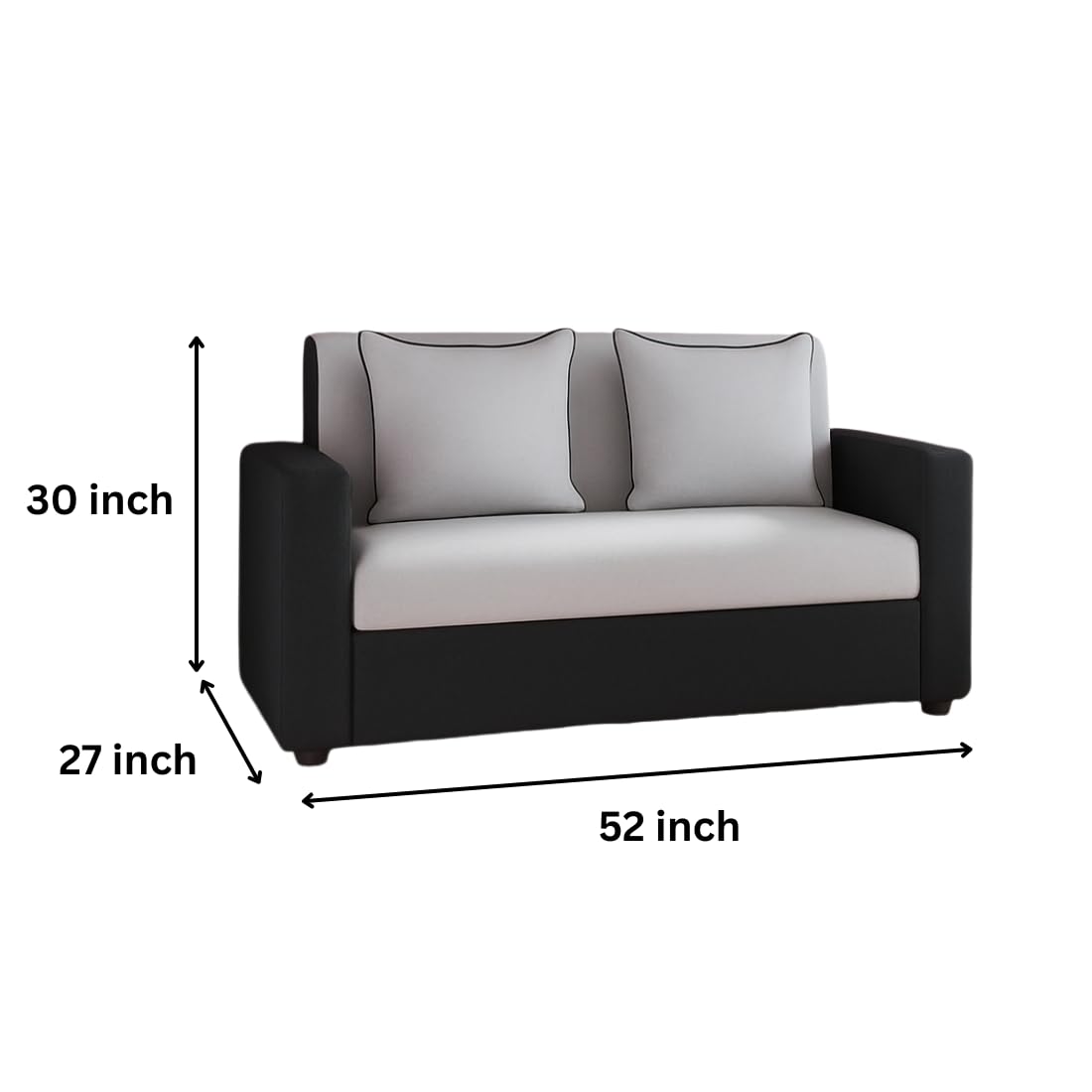2 Seater Sofa | Fabric 2 Seater Sofa Set | Sofa for Living Room & Home | Furniture for Office & Hotels