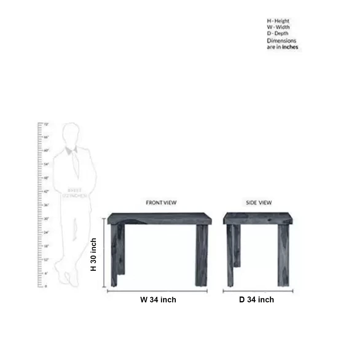 Premium Sheesham Wood Dining Table (34x34) with 4 Chairs |4 Seater Dining Set | Wooden Dining Table with Chair | Dining Room Furniture