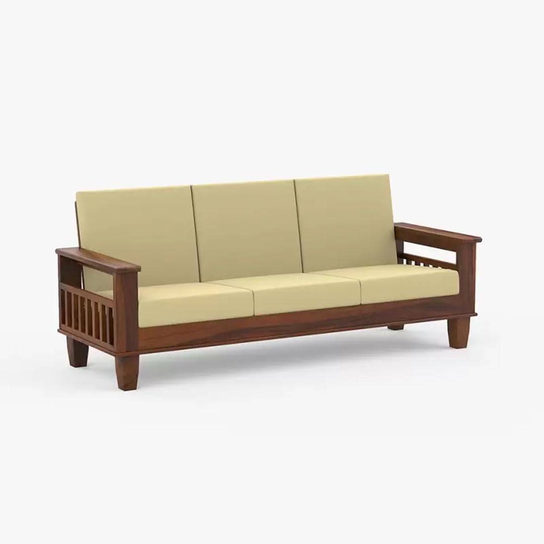 Solid Sheesham Wood Sofa Set | 5 Seater Wooden Sofa Set | 3+1+1 Sofa | Sofa Set