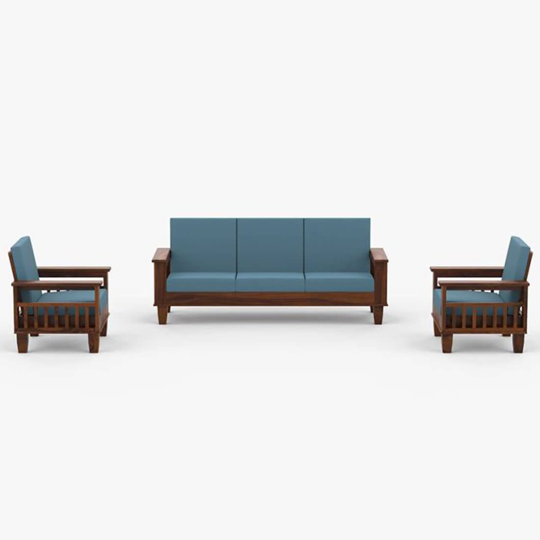 Solid Sheesham Wood Sofa Set | 5 Seater Wooden Sofa Set | 3+1+1 Sofa | Sofa Set