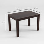 Sheesham Wood Dining Table (45x30 Inch) | Multi-Purpose uses Home and Office Desk | Dining Room Furniture | Wooden 4 Seater Dining Table
