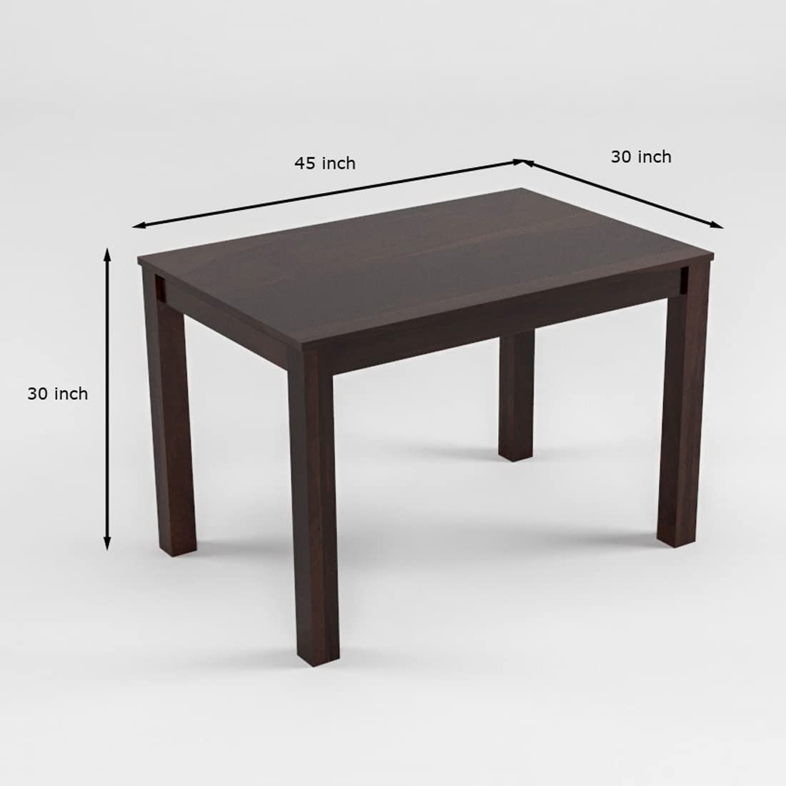 Sheesham Wood Dining Table (45x30 Inch) | Multi-Purpose uses Home and Office Desk | Dining Room Furniture | Wooden 4 Seater Dining Table