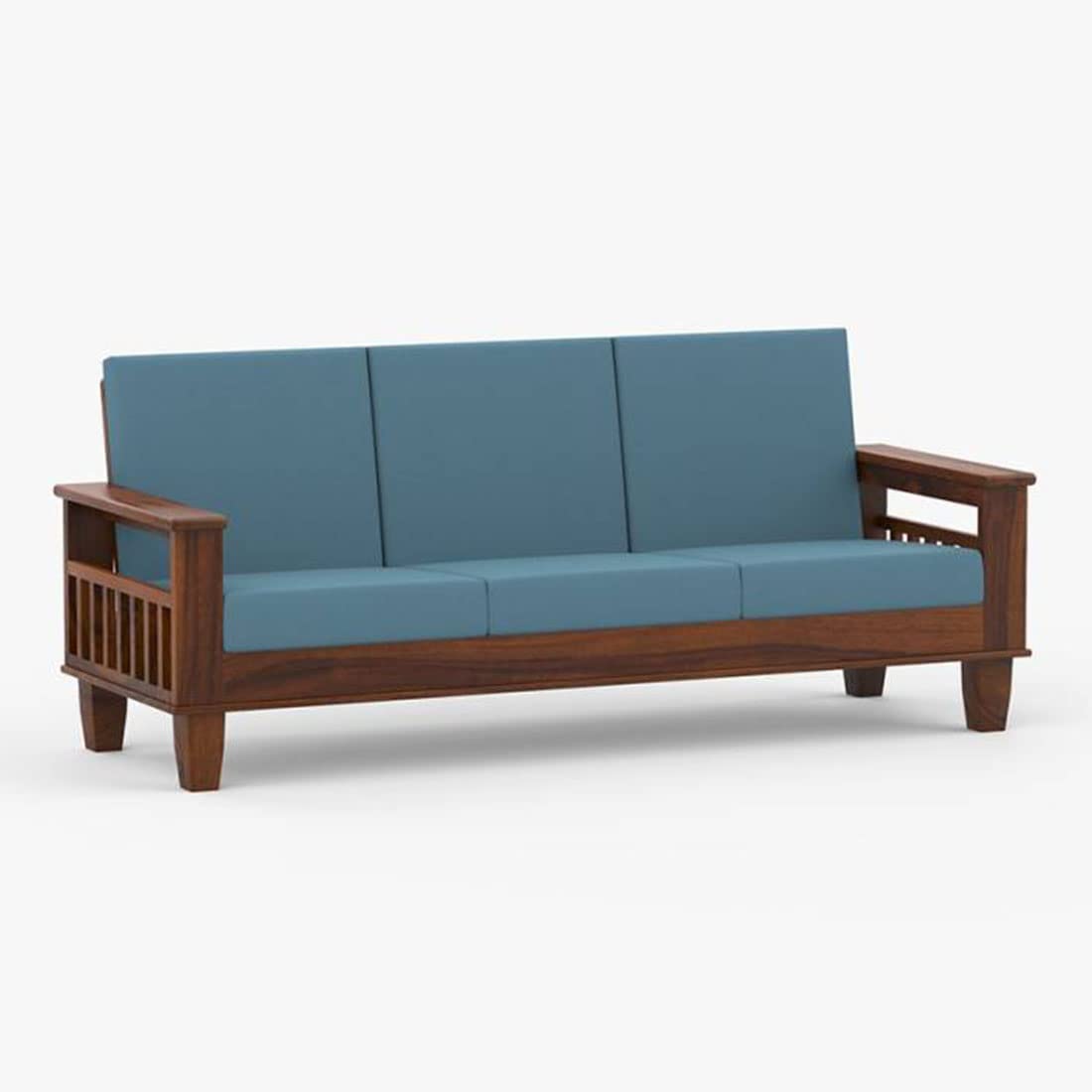 Solid Sheesham Wood Sofa Set | 5 Seater Wooden Sofa Set | 3+1+1 Sofa | Sofa Set
