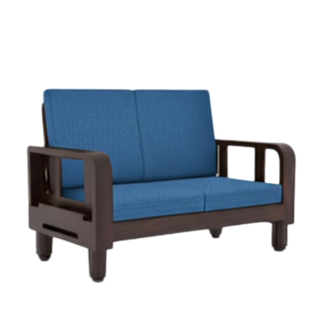 Solid Wood 4 Seater Wooden Sofa Set for Living Room Furniture 4 Seater 2+2 Fabric Sofa Set with Center Table