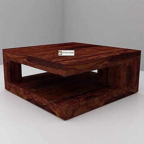 Square Sheesham Wood Coffee Table for Living Room | Wooden Center Table