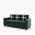 5 Seater Fabric Sofa Set for Living Room Furniture | 3 + 1 + 1 Sofa Set | Wooden Sofa for Home & Office