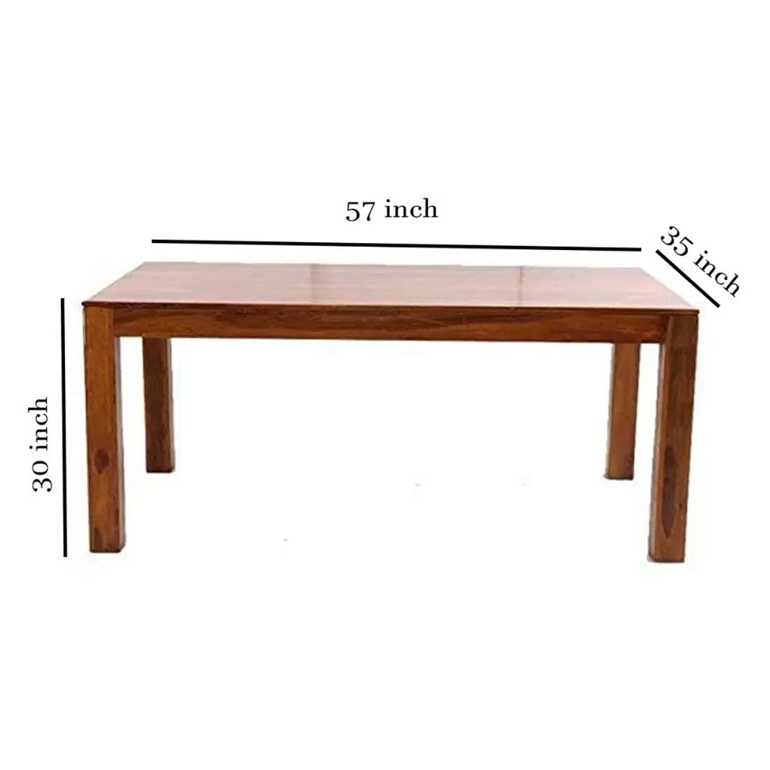 Sheesham Wood Dining Table(57x35) with 6 Chairs | 6 Seater Dining Set | Wooden Dining Table with Chair - Dining Room Furniture