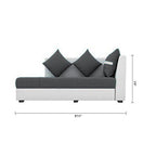 8 Seater Sofa Set, L Shape Sofa(Right Facing) 2 Ottoman, 6 Small Pillow with Coffee Table for Living Room Furniture | Sofa for Home & Office Furniture