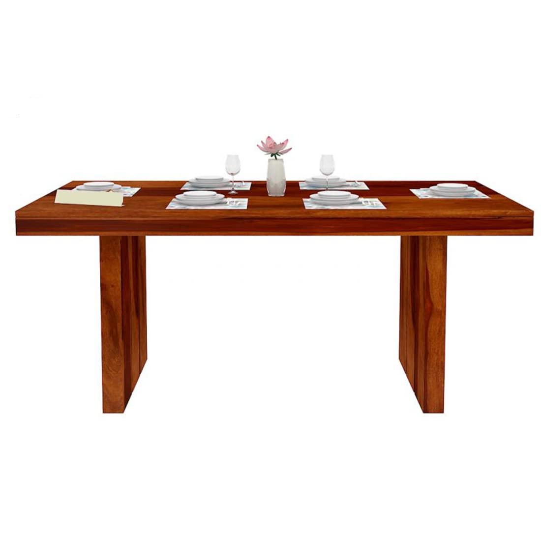 Sheesham Wood Dining Table (68x35 inch) | Multi-Purpose uses Home and Office Desk | Dining Room Furniture | Wooden 6 Seater Dining Table