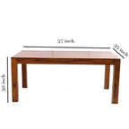Sheesham Wood Dining Table(57x35) with 6 Chairs | 6 Seater Dining Set | Wooden Dining Table with Chair | Dining Room Furniture