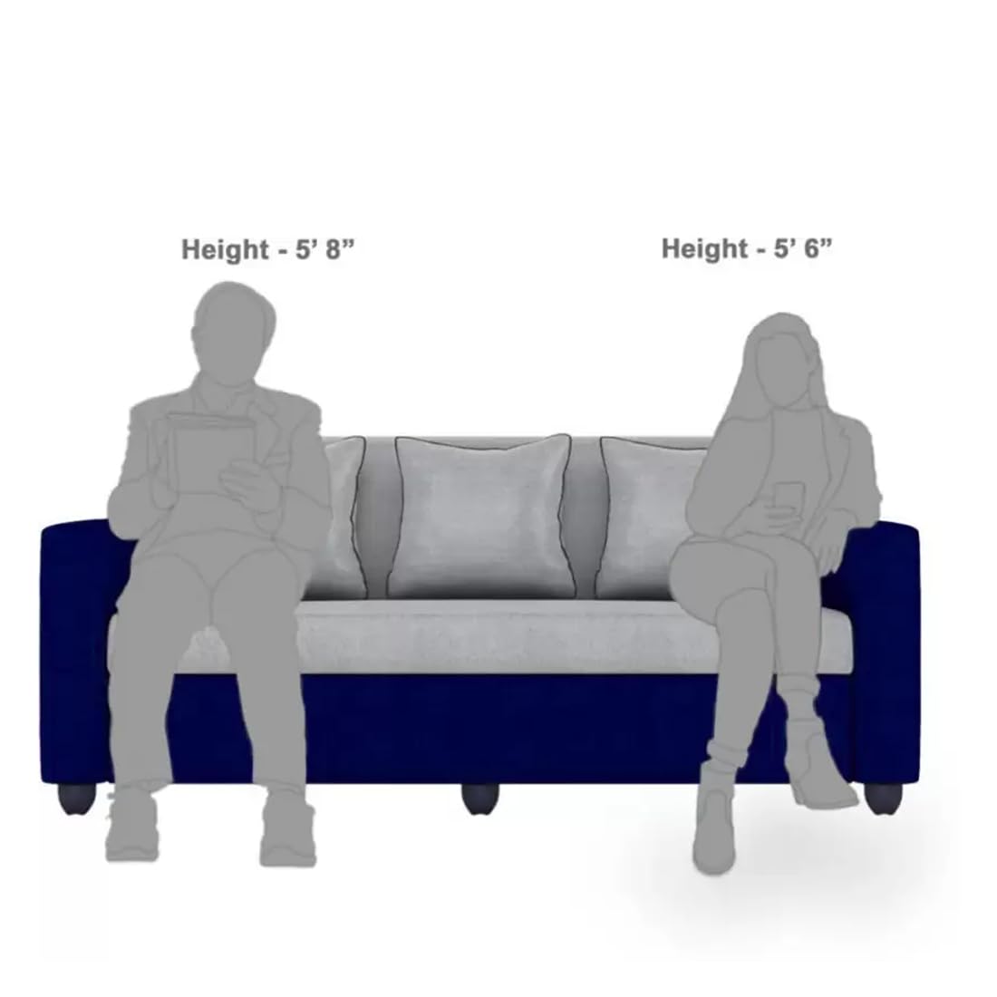 3 Seater Fabric Sofa Set for Living Room Furniture | 3 Seater Sofa Set | Sofa for Home & Office