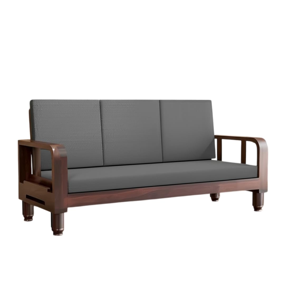 Solid Wood 6 Seater Wooden Sofa Set for Living Room | 3+2+1 Sofa Set with Center Table | Furniture for Home & Hotels