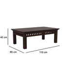 KendalWood Furniture Rectangle Sheesham Wooden Coffee Table for Living Room