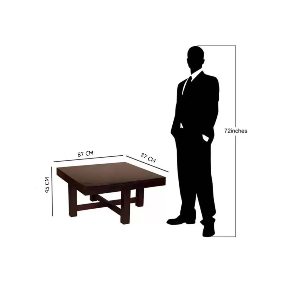 Premium Sheesham Wood Coffee Table for Living Room | Wooden Coffee Table with 4 Stool |Best Furniture for Home