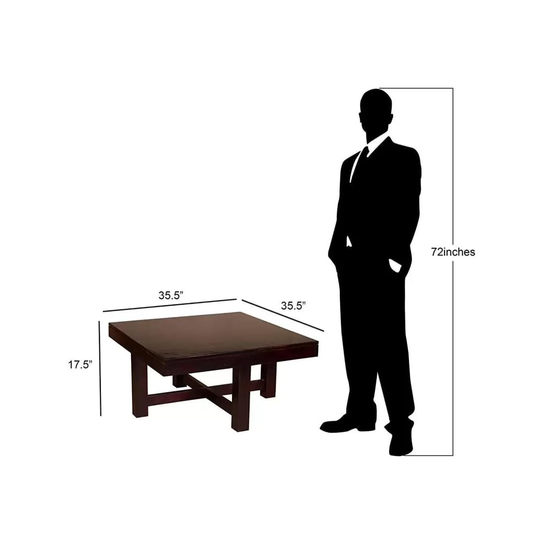 Premium Sheesham Wood Coffee Table for Living Room | Wooden Coffee Table with 4 Stool |Best Furniture for Home