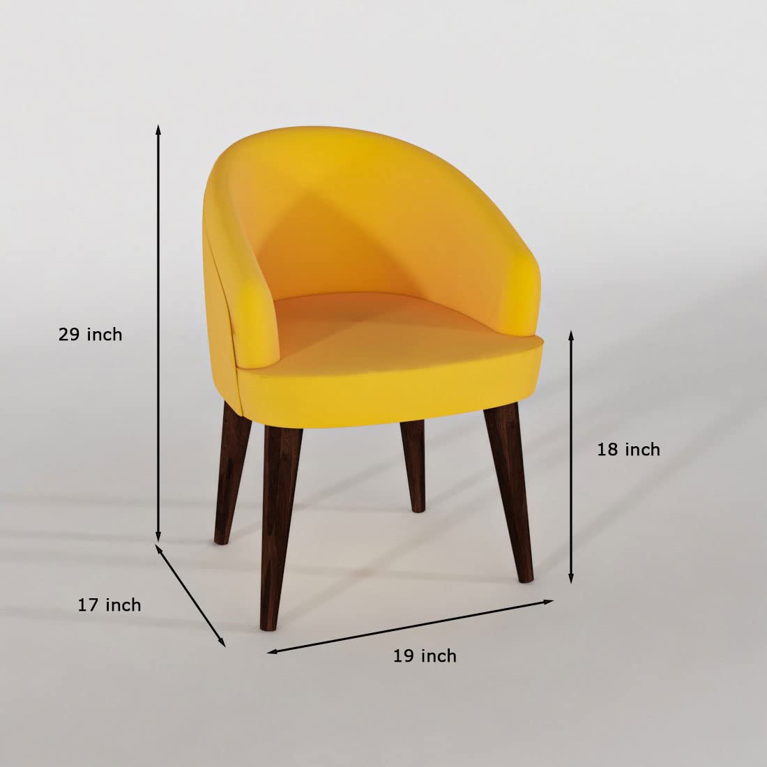 Modern Home Furniture|Solid Wood Cushion Dining Chair Set of 2 with Velvet Fabric | Study Chair for Home & Office