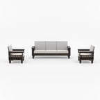 Solid Sheesham Wood Sofa Set | 5 Seater Wooden Sofa Set | 3+1+1 Sofa | Sofa Set