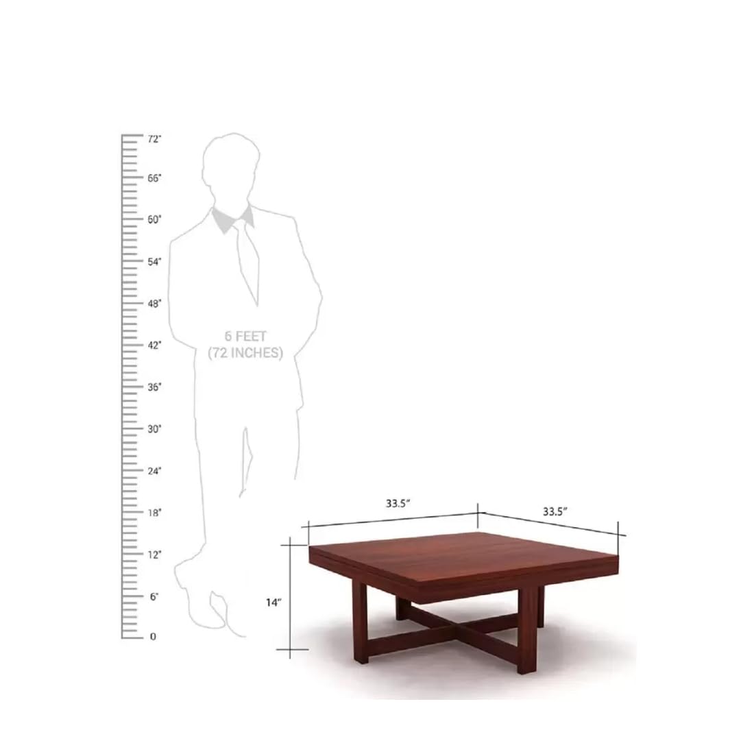 Premium Sheesham Wood Coffee Table for Living Room | Wooden Coffee Table with 4 Stool |Best Furniture for Home