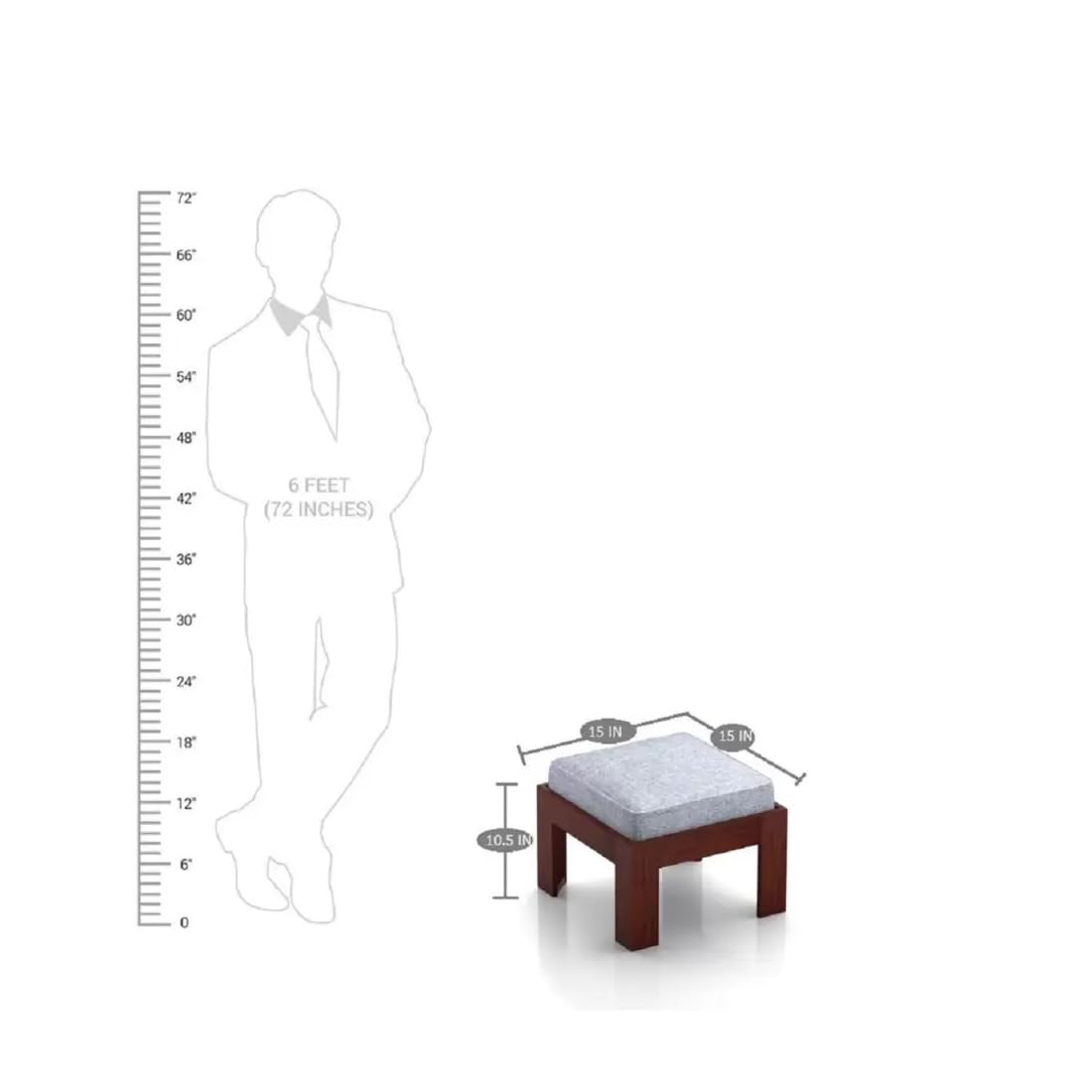 Premium Sheesham Wood Coffee Table for Living Room | Wooden Coffee Table with 4 Stool |Best Furniture for Home