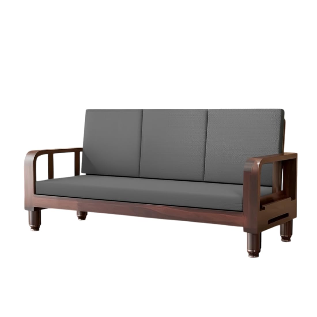 Solid Wood 5 Seater Wooden Sofa Set for Living Room Furniture | 3+1+1 Sofa Set with Center Table | Furniture for Home & Hotels