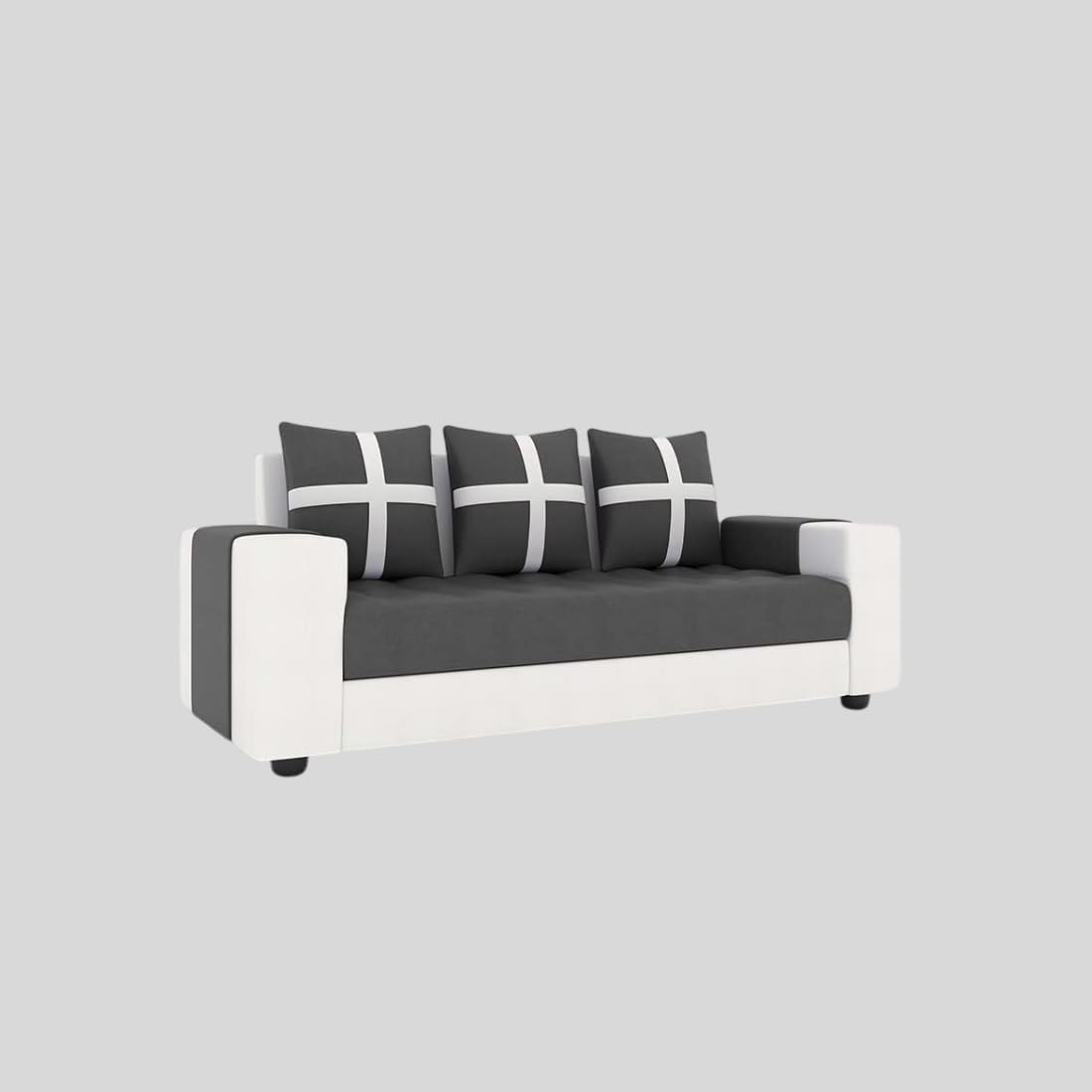 3 Seater Fabric Sofa Set for Living Room Furniture | Wooden 3 Seater Sofa Set | Sofa for Home & Office