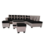 8 Seater Sofa Set, L Shape Sofa (Right Facing) 2 Ottoman, 6 Small Pillow with Coffee Table | Sofa for Home & Office Furniture