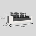 3 Seater Fabric Sofa Set for Living Room Furniture | Wooden 3 Seater Sofa Set | Sofa for Home & Office