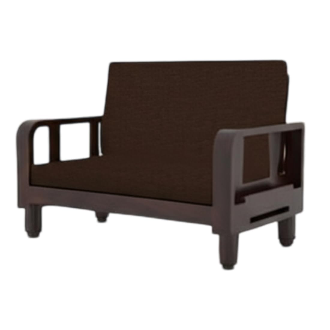 Solid Wood 4 Seater Wooden Sofa Set for Living Room Furniture 4 Seater 2+2 Fabric Sofa Set with Center Table