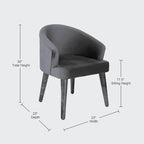 Modern Home Furniture|Solid Wood Cushion Dining Chair Set of 2 with Velvet Fabric | Study Chair for Home & Office