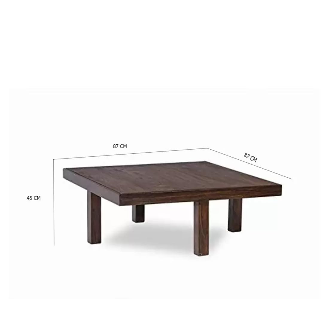 Premium Sheesham Wood Coffee Table for Living Room | Wooden Coffee Table with 4 Stool |Best Furniture for Home