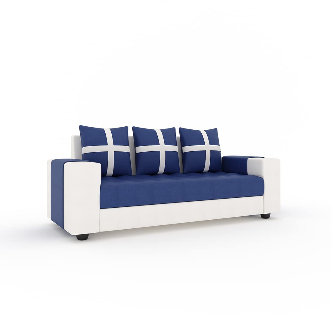 3 Seater Fabric Sofa Set for Living Room Furniture | Wooden 3 Seater Sofa Set | Sofa for Home & Office