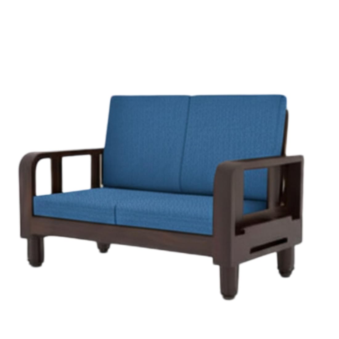 Solid Wood 4 Seater Wooden Sofa Set for Living Room Furniture 4 Seater 2+2 Fabric Sofa Set with Center Table