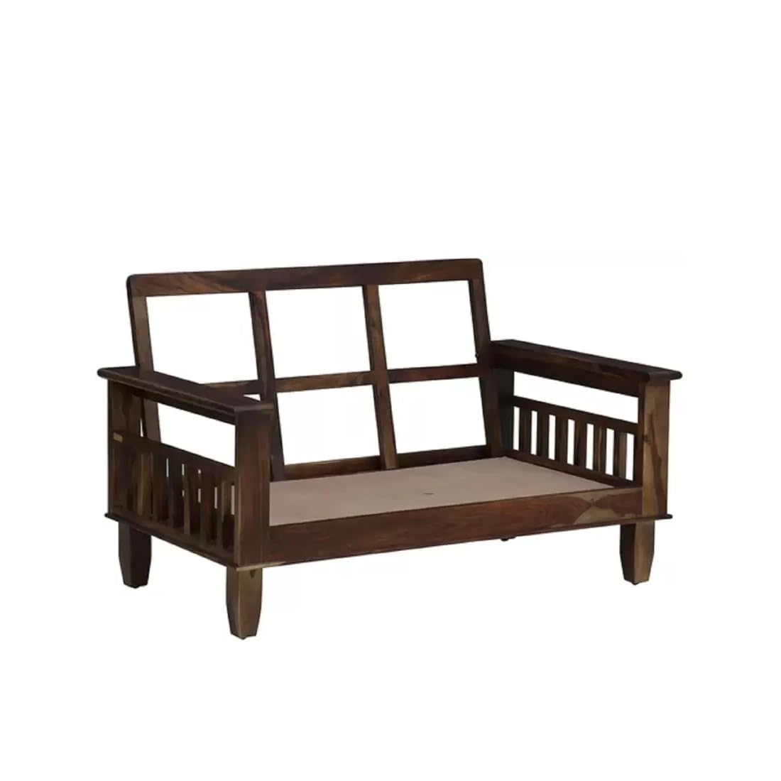 Solid Wood 2 Seater Wooden Sofa Set for Living Room Furniture | Sofa for Home & Office | 2 Seater Sofa