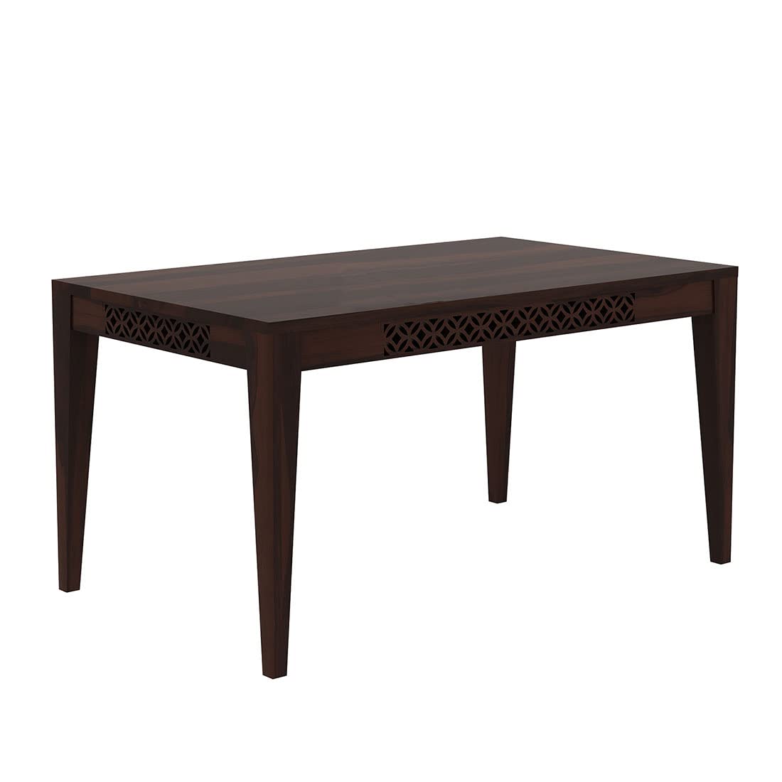 Sheesham Wood CNC Cuting Dining Table with 4 Chairs with 1 Bench|6 Seater Dining Set- Dining Room Furniture