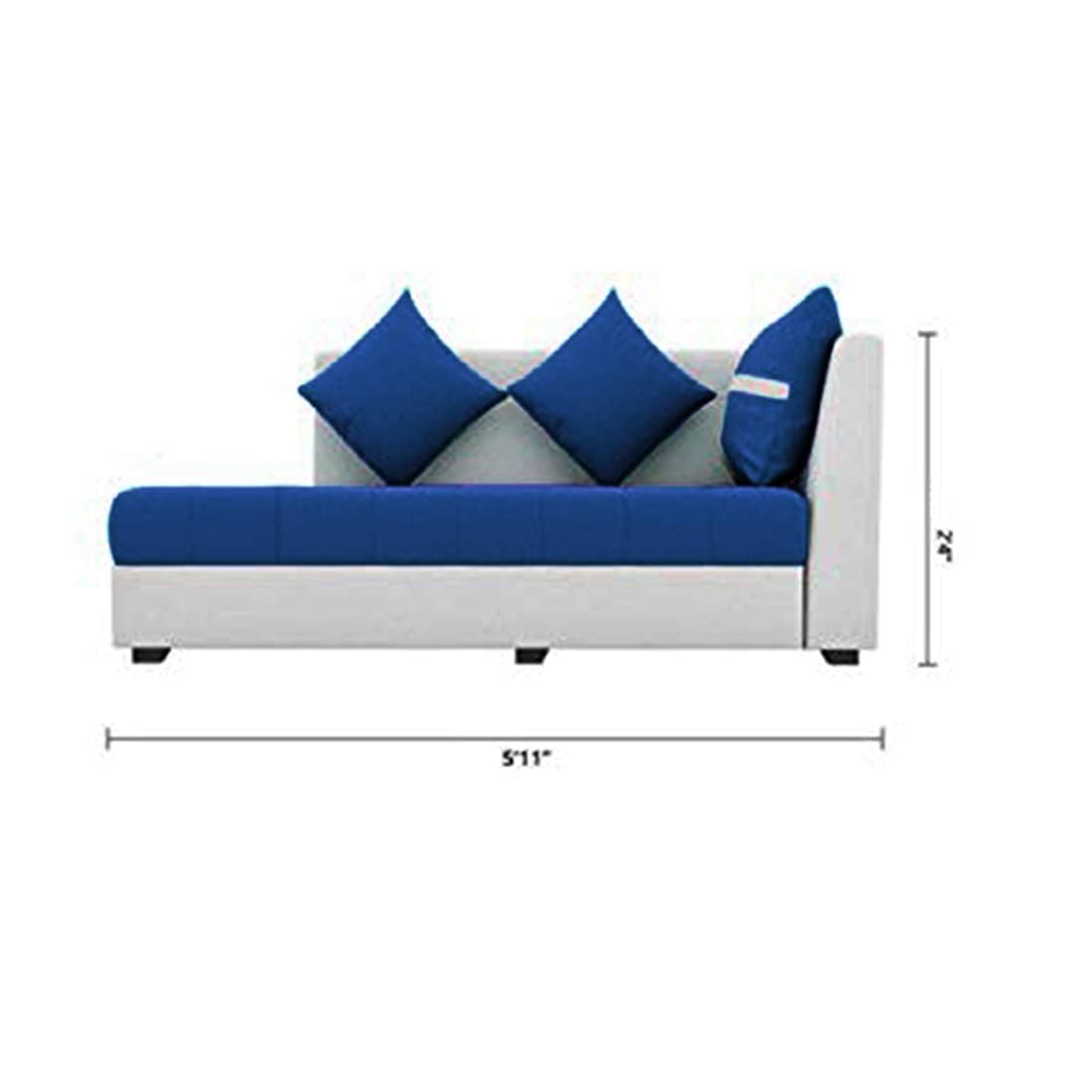8 Seater Sofa Set, L Shape Sofa (Right Facing) 2 Ottoman, 6 Small Pillow with Coffee Table for Living Room Furniture | Sofa for Home & Office Furniture