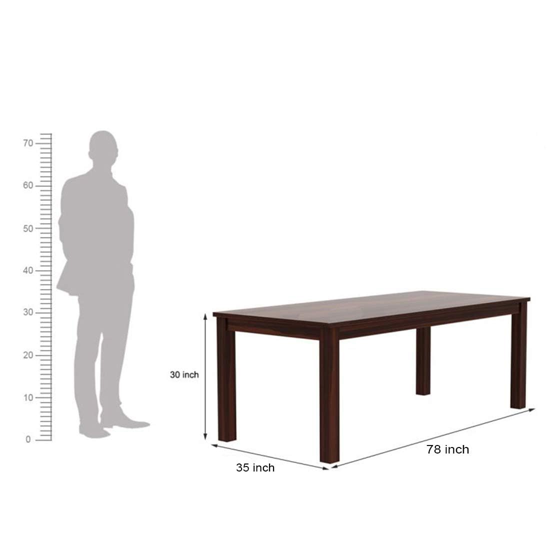 Sheesham Wood Dining Table (78x35 inch) | Wooden Dining Table | Dining Room Furniture | Wooden Dining Table 8 Seater