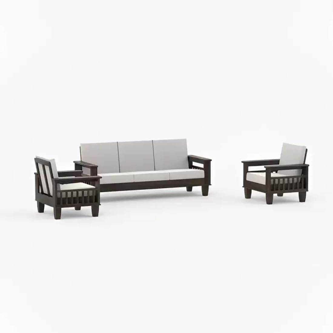 Solid Sheesham Wood Sofa Set | 5 Seater Wooden Sofa Set | 3+1+1 Sofa | Sofa Set