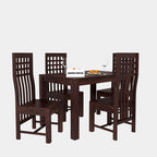 Premium Sheesham Wood Dining Table (45x30) with 4 Chairs | 4 Seater Dining Set | Wooden Dining Table with Chair | Dining Room Furniture