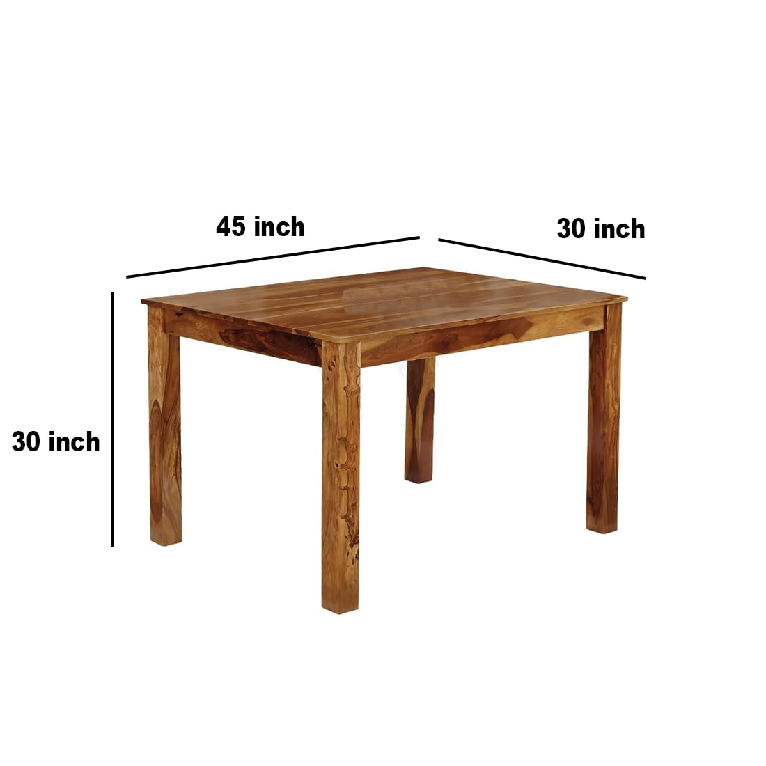 Premium Sheesham Wood Dining Table(45x30) with 4 Chairs | 4 Seater Dining Set | Wooden Dining Table with Chair | Dining Room Furniture