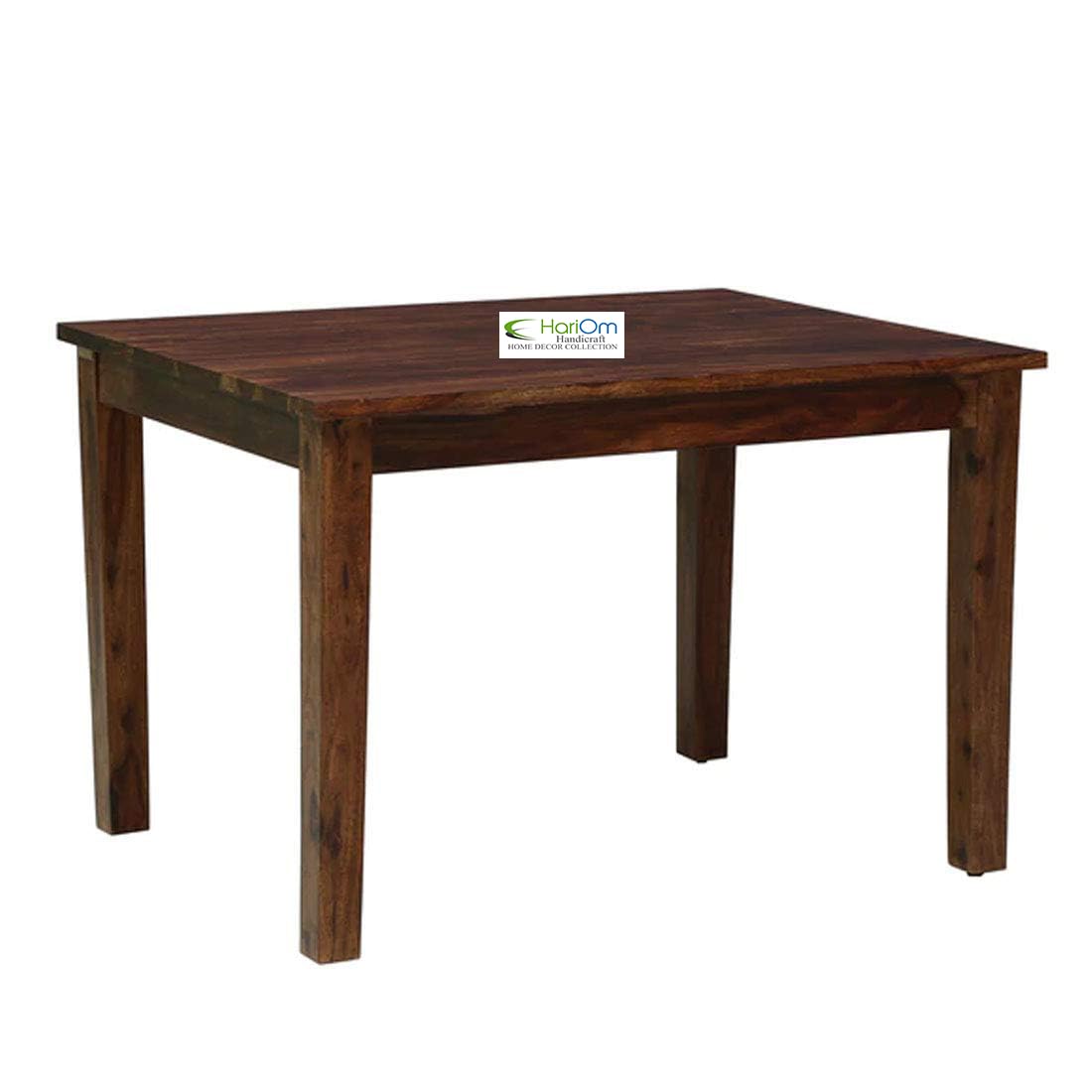 Sheesham Wood 4 Seater Dining Table Set with 4 Chairs and Cushion