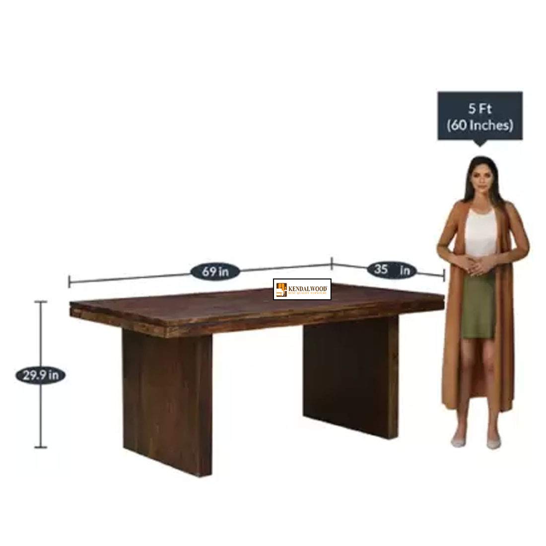Sheesham Wood Dining Table with 6 Seater with 1 Bench|6 Seater Dining Set- Dining Room Furniture