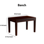 Sheesham Wood Dining Table(34x34) with 3 Chairs & 1 Bench | 4 Seater Dining Set | Wooden Dining Table with Chair - Dining Room Furniture