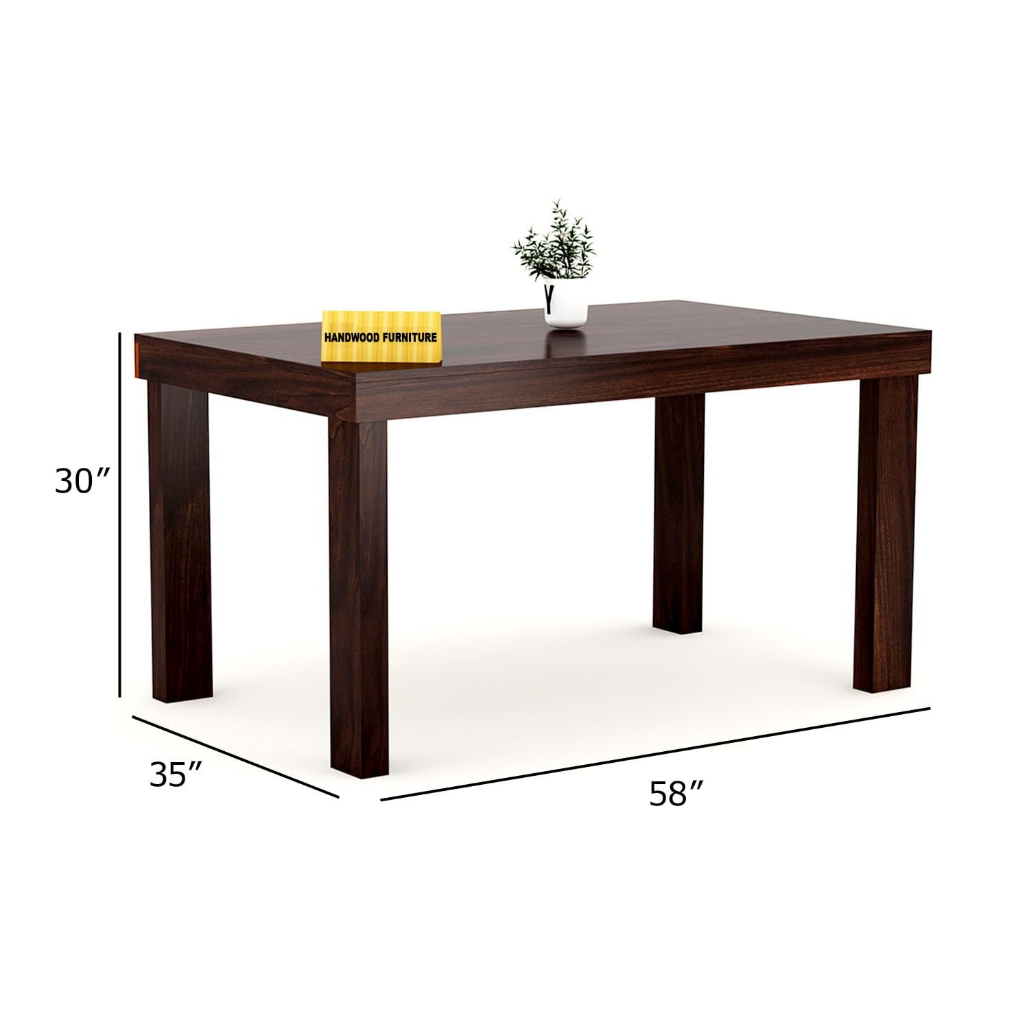 Sheesham Wood Dining Table(57x35) with 6 Chairs | 6 Seater Dining Set | Wooden Dining Table with Chair | Dining Room Furniture